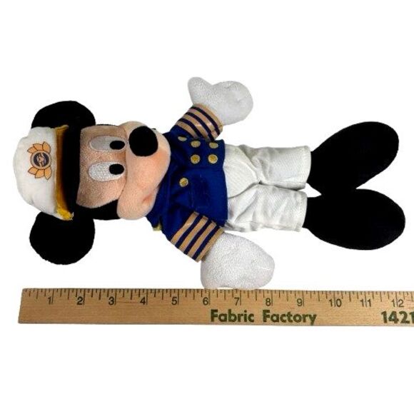 Disney Cruise Line Captain Mickey Mouse Plush Stuffed Animal Toy 12” Inches Blue - Picture 11 of 11